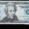 Counterfeit fake 20 dollar bill